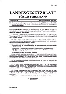 Betretungsverbot für Seebäder Badehütten Häfen LGBl 2020 24